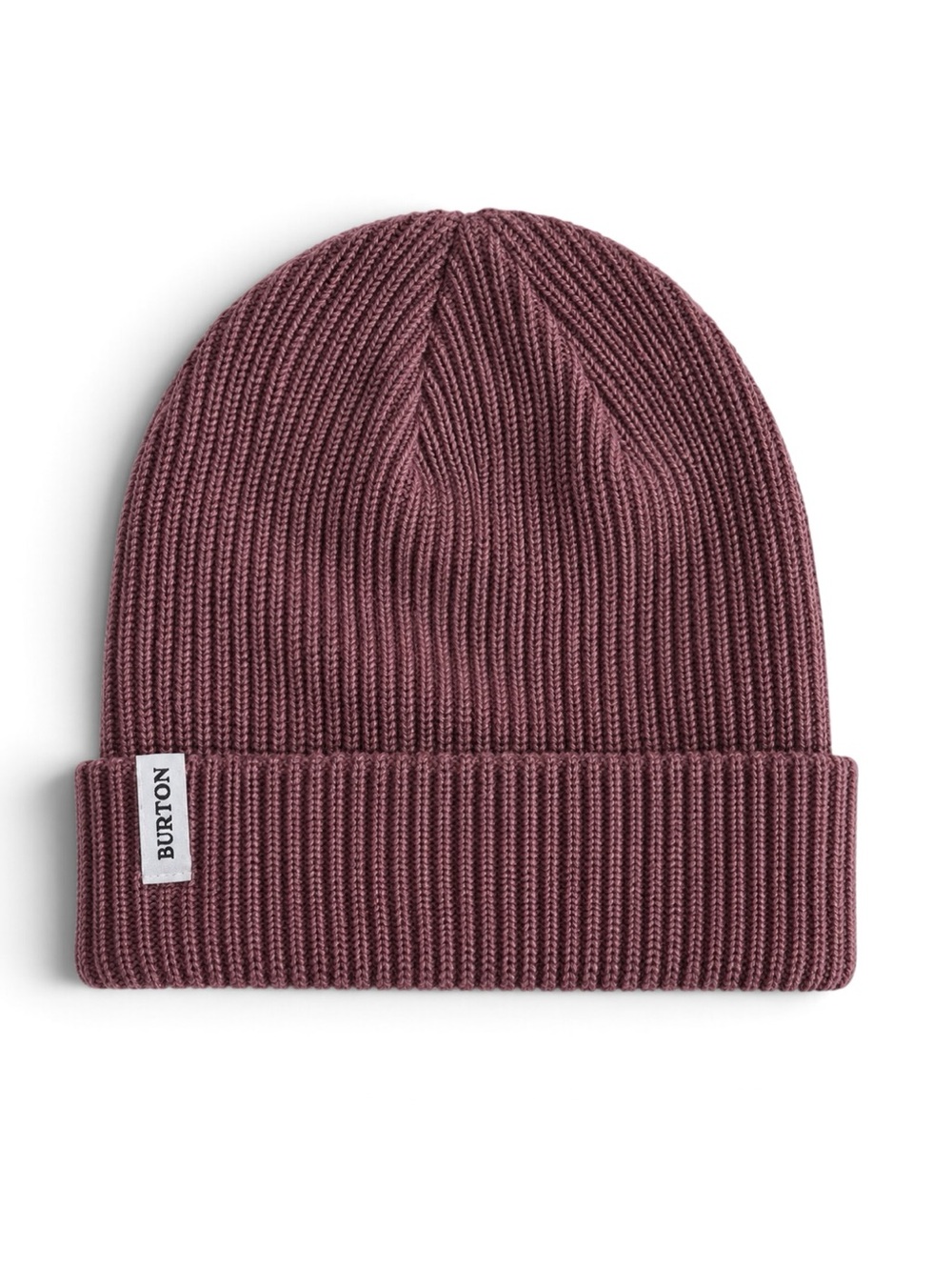 Burton Ribbed Knit Cuffed Beanie Hat Purple Pink Mauve Snowboarding One Size